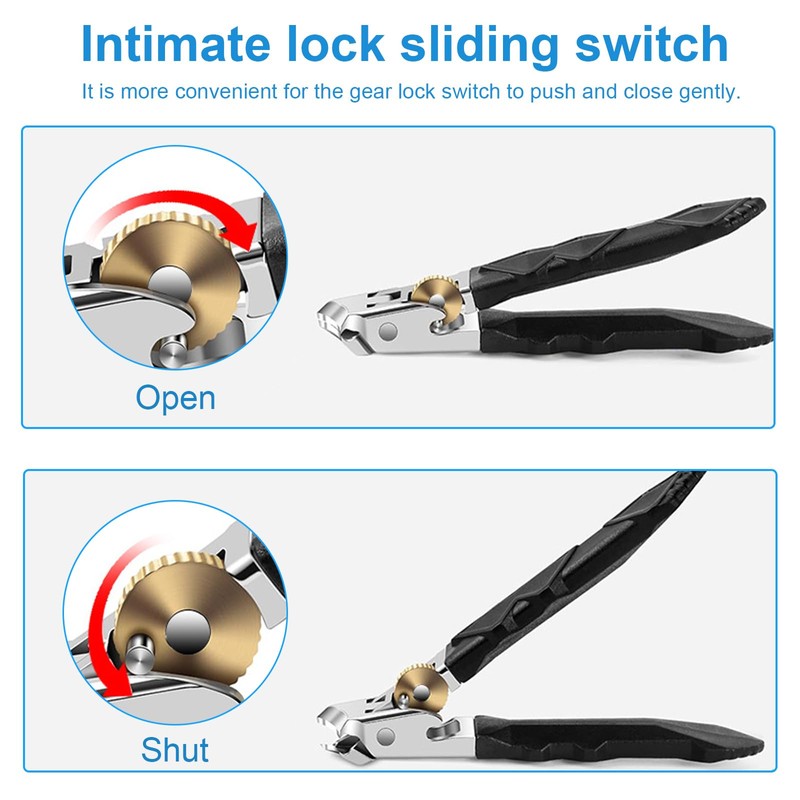 Set of 3 Nail Clippers with Sharp Angle in the