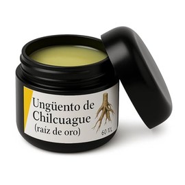 Pomada de Chilcuague Tradicional Mexicano, Raíz de Oro Natural, 60 mL, Pomada Herbolaria para Músculos, Espalda y Articulaciones, Fórmula Ancestral 100% Natural