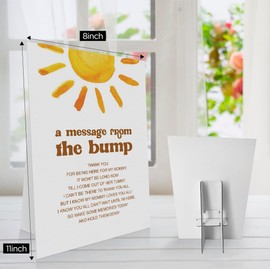 A Message From The Bump Sign, Baby Shower Signs, Here Comes The Son Decorations, Boho Baby Shower Sign, Message From Baby -BBLP37