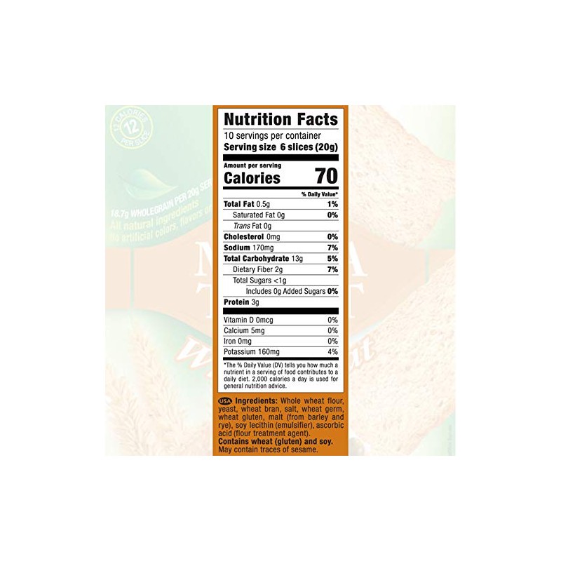 Melba Toast, Flatbread Toast Crackers - Whole Wheat - All