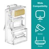 Brileine UTP RJ45 Connectors, Cat6 RJ45 Pass Through Plugs 50-Pack,