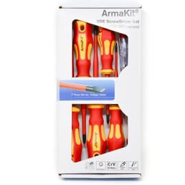 ArmaKit VDE Electric Screwdriver Set, 7 Pieces, Insulated, Tested and Certified to IEC60900 1000V (AKVDE-7)