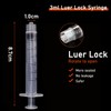 100 Pack 3ml/cc Disposable Luer Lock Lab Syringes with 22Ga