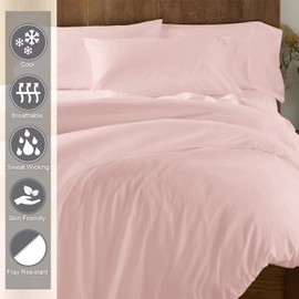 Pizuna Luxury Soft Satin Pack of 2 Pillowcases 40 x 80 cm Light Pink 400 Thread Count Cotton Square Pillowcases 100% Long Stack Cotton Pillowcase (Light Pink, 40 x 80 cm)