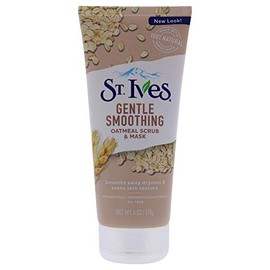 St Ives, Gentle Smoothing, Oatmeal Scrub and Mask, Exfoliante y Mascarilla Facial, Avena, Tratamiento Calmante 2 en 1, Sin Parabenos, 170 gramos, 170 grams, 17097 gramo, 6