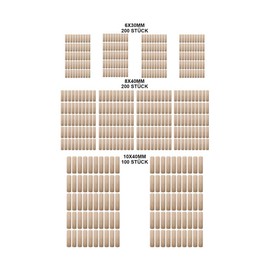 FSC® Corrugated Wooden/Ribbed Dowels, Wood Connectors