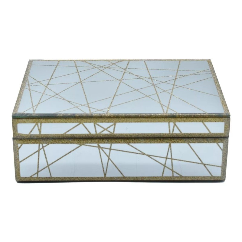 Starhaus Joyero Alajero Cristal Con Figuras En Color Oro 25