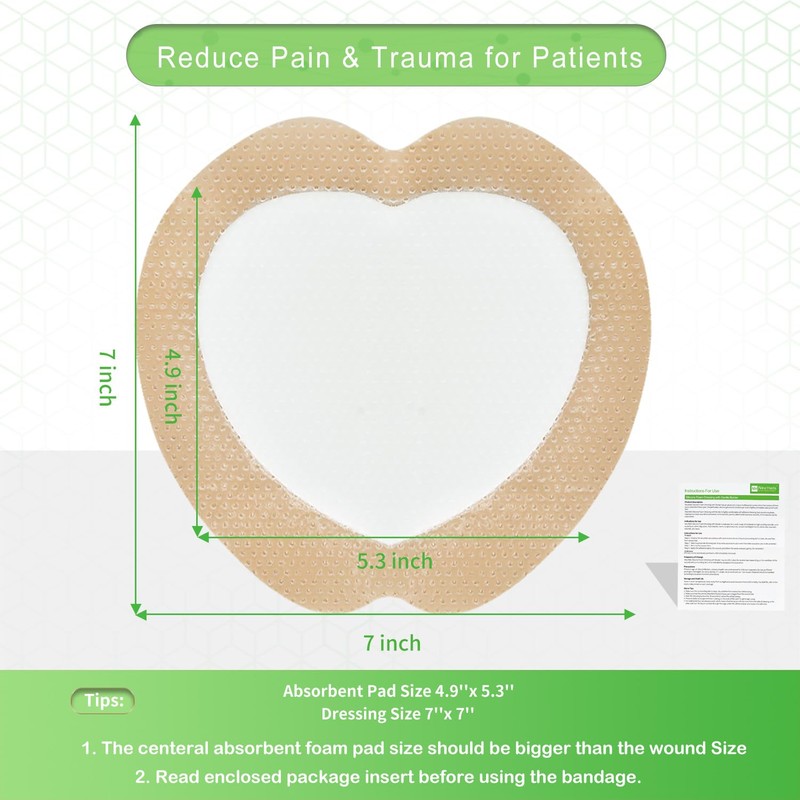 Sacrum Silicone Foam Dressing with Gentle Border for Sacral Ulcer,