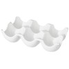 Apollo 1742 White Ceramic 6 Egg Holder, 15.7x10x3.8