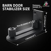 Akso Aoyupe Barn Sliding Door Floor Fixed Rails, Adjustable Stay