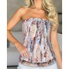 Strapless Tops for Summer Women Bandeau Tank Casual Blouse Tunic