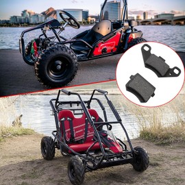 KAMIER Brake Pads for 98cc 100cc 2.8hp Coleman CK100 SK100 CK100-S RTK100 196cc 200cc 212cc 6.5hp KT196 CK196 GK200 BK200 RTK200 Go Kart 150cc Hammerhead Mudhead TrailMaster Go Kart Cart Parts（2 Pcs）