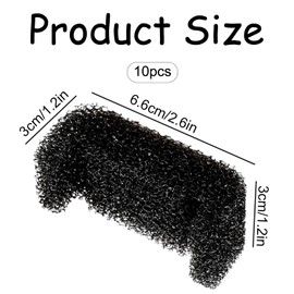 Luckious 10 PCS Pet Water Fountain Filter Pads for Cats Square Sponge Filters for Effective Water Purification and Softening