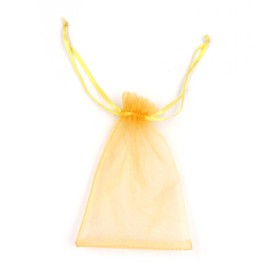ATCG 100pcs 8x12 Inches Large Drawstring Organza Bags Decoration Festival Wedding Party Favor Gift Candy Toys Makeup Pouches (Gold)