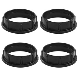 Hitefu 4 Pcs Aluminum Lamp Shade Adapter Rings, E26 Black Light Socket Collar Ring, Threaded Reducer for Lamp Shade 1-1/2 Inch (39mm)
