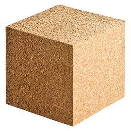 Cork Cube 10 x 10 x 10 cm | Pressed Cork Cube Made of Natural Cork from Portugal | Cork Block for Crafts, DIY, Model Building, DIY, Decoration and Terrarium Accessories