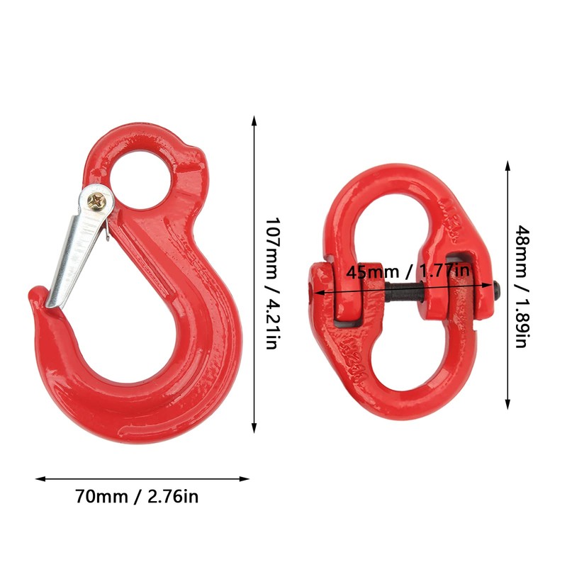 2 Set Slip Hook Eye Sling Heavy Duty 1.12T Bearing