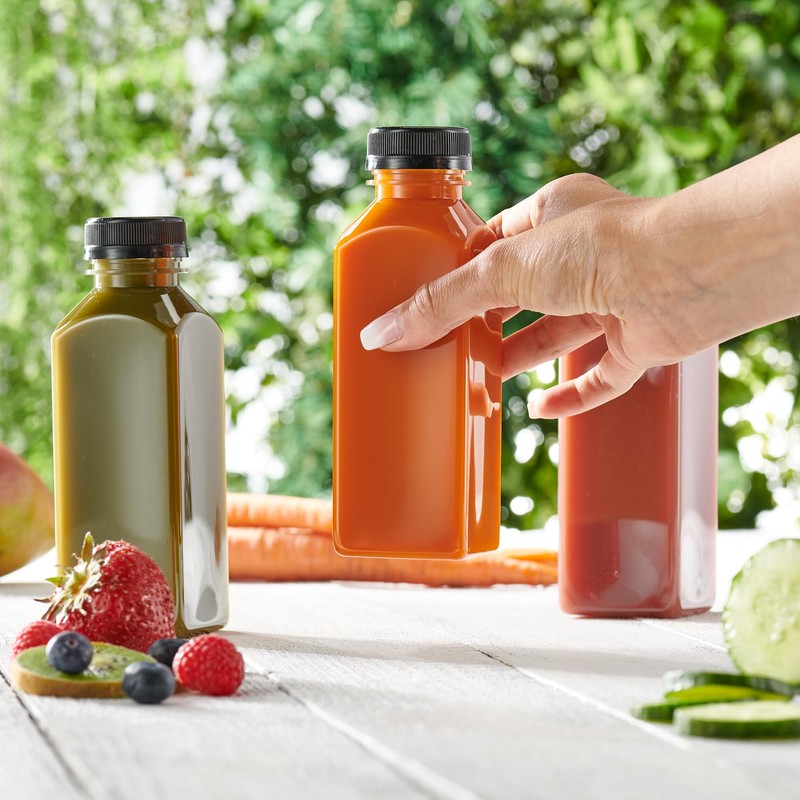 Comfy Package [15 Count - 12 oz. Reusable Plastic Juice