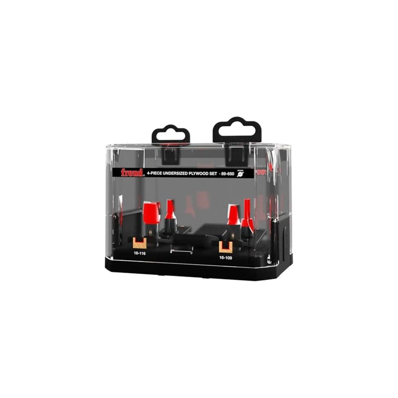 Freud 4 Piece Undersized Plywood Bit Set - Ideal for