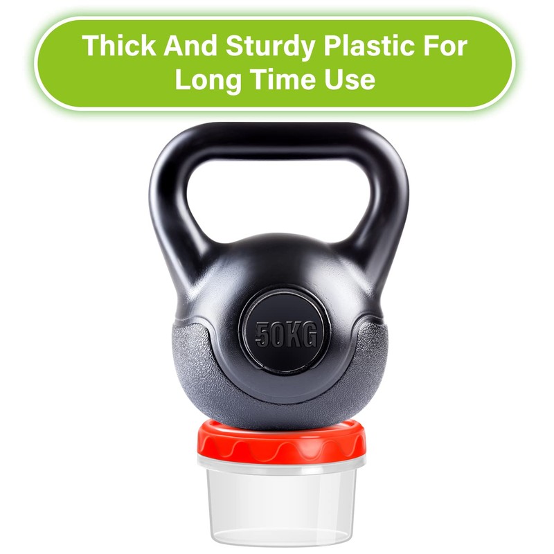 EONJOE 4oz Plastic Containers with Lids Reusable Dishwasher Freezer Safe