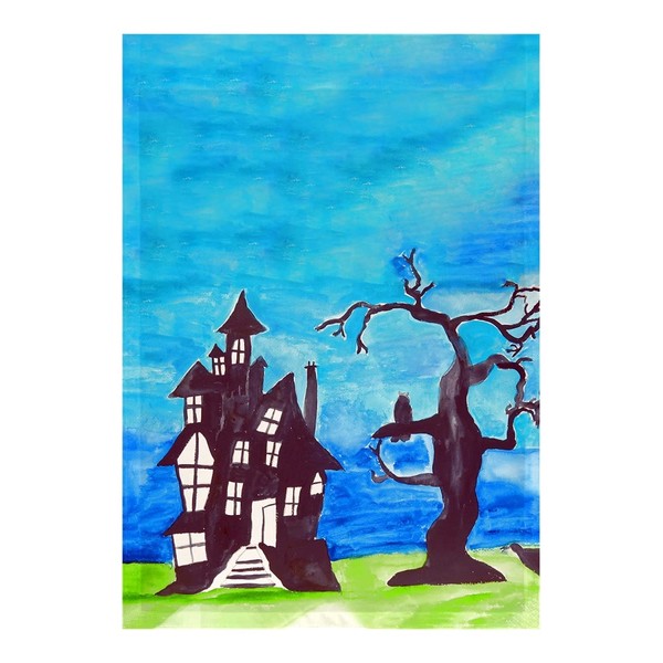 Betsy Drake FL1041 12.5 x 18 in. Haunted House Flag