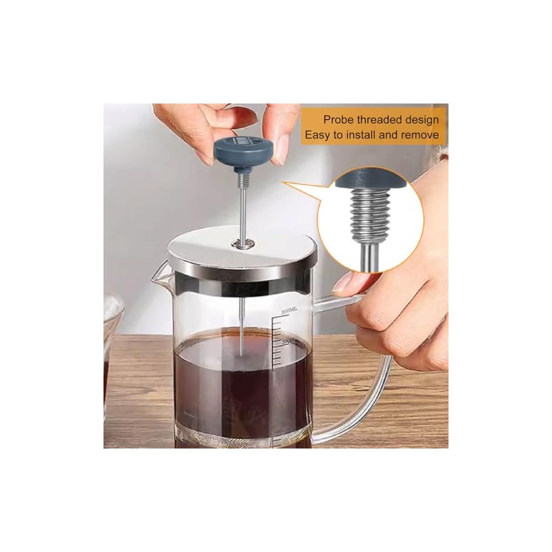Termómetro de Lectura Instantánea Digital para Cafeteras, Leche, Botellas de
