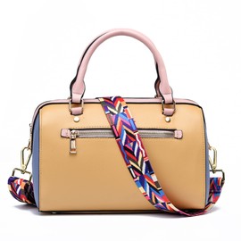 Purse Strap Gold Hardware Replacement Crossbody Bag Strap, Wide Adjustable Shoulder Strap, 1-Gold Hardware-Pattern-004, Gold-W1.5"-L52", Modern