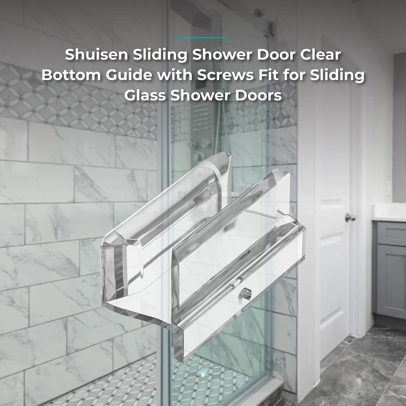 Shuisen Sliding Shower Door Bottom Guide with Screw for 3/8