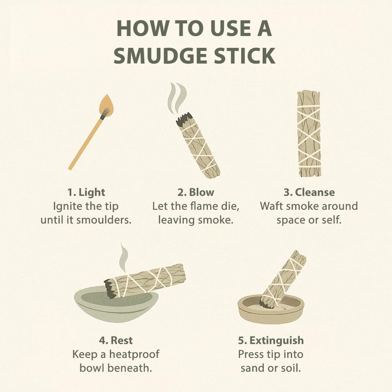 VIE Slimline White Sage Smudge Sticks, Pack of 2, Natural