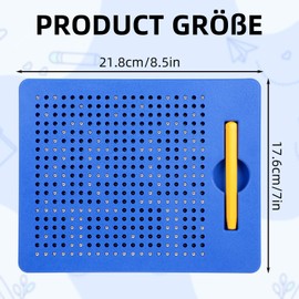 SULOLI Magnetische Zeichentafel,2 Stück Zaubertafel,Pädagogisches Zeichentablett,Magnet Spiel mit Kugeln und magnetischem Stift für Kinder Schul Familie