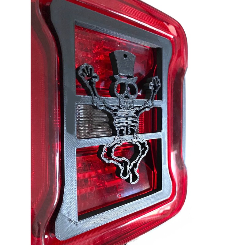 Dancing Skeleton in 3D for Jeep Wrangler Led Version JK/JKU/JL