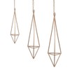 3 Pcs Rustic Style Hanging Triangle Pyramid Shape Metal Air