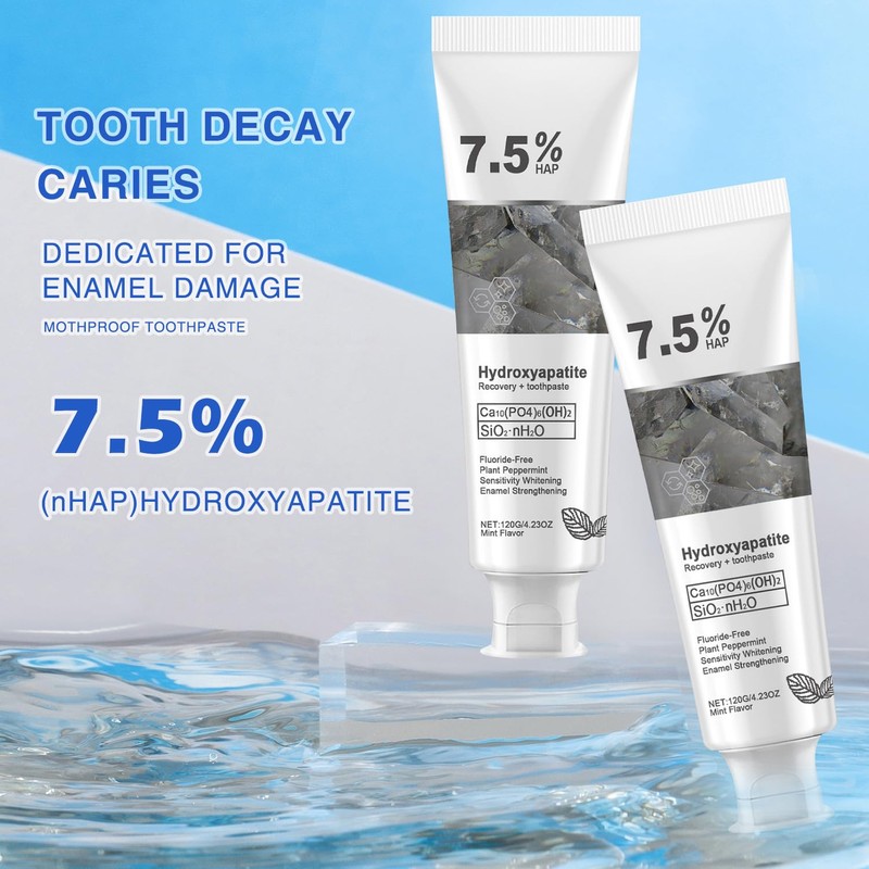 Leogony 2 PCS Hydroxyapatite Toothpaste 7.5% for Sensitive, Prevent Tooth