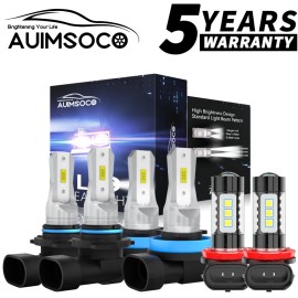AUIMSOCO For Honda Accord Sedan 2013-2015 Combo LED Car Lights High Low Fog Lights Bulbs