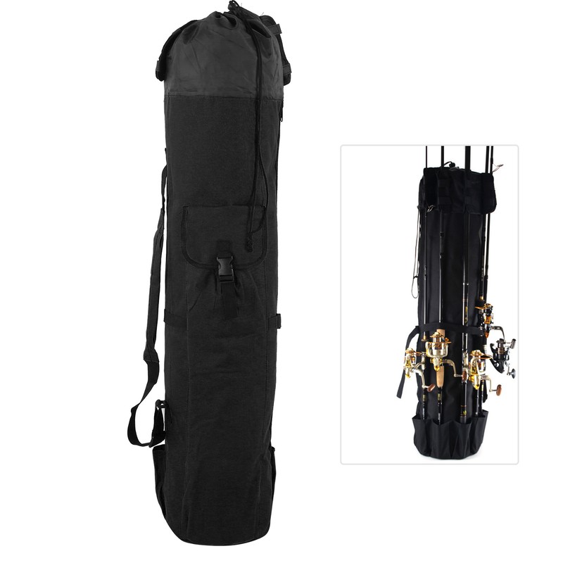 Fishing Tackle Rod Storage Bag Organizer Cylindrical Package Pole Reel