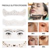 Gold Glitter Freckles Face Tattoo, Glow Up Makeup Patches, Face