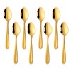Bisda 8-Piece Coffee Spoon Set, 18/10 Stainless Steel Gold Tea