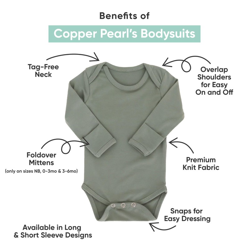Copper Pearl Long Sleeve Bodysuit Baby: Ultra Soft Baby for