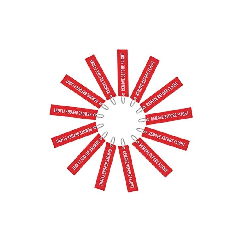 DayCount - Llavero bordado con texto en inglés"Remove before flight"