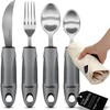 BUNMO Adaptive Utensils for Elderly, Arthritis, Weak Hand Grip, Tremors