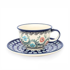 [Boleslawiec/boresuwaヴxietu Pottery] Cup & Saucers – 1145 (po-rissyupotari-)