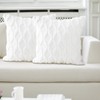 White Boho Pillow Covers 18x18in HADEEONG Set of 2 Faux