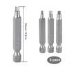 50mm Magnetic Square Head Screwdriver Bits with 1/4 Inch Hex