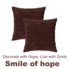 Smile of hope Corduroy Decorative Throw Pillow Covers 20x20 Inch
