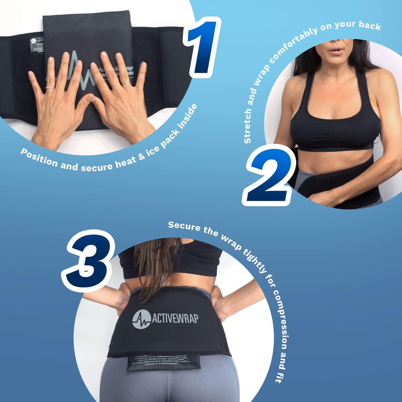 ActiveWrap Lower Back Ice Pack - Cold/Hot Therapy for Back
