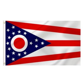 LARGE Ohio Flag, 3x5Ft Ohio State Flags Banner For Indoor Outdoor Decoration of Canada Yards.Parade Or Express Mood