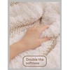 YnM Ultra Soft Fuzzy Throw Blanket, Hand Knit with Faux