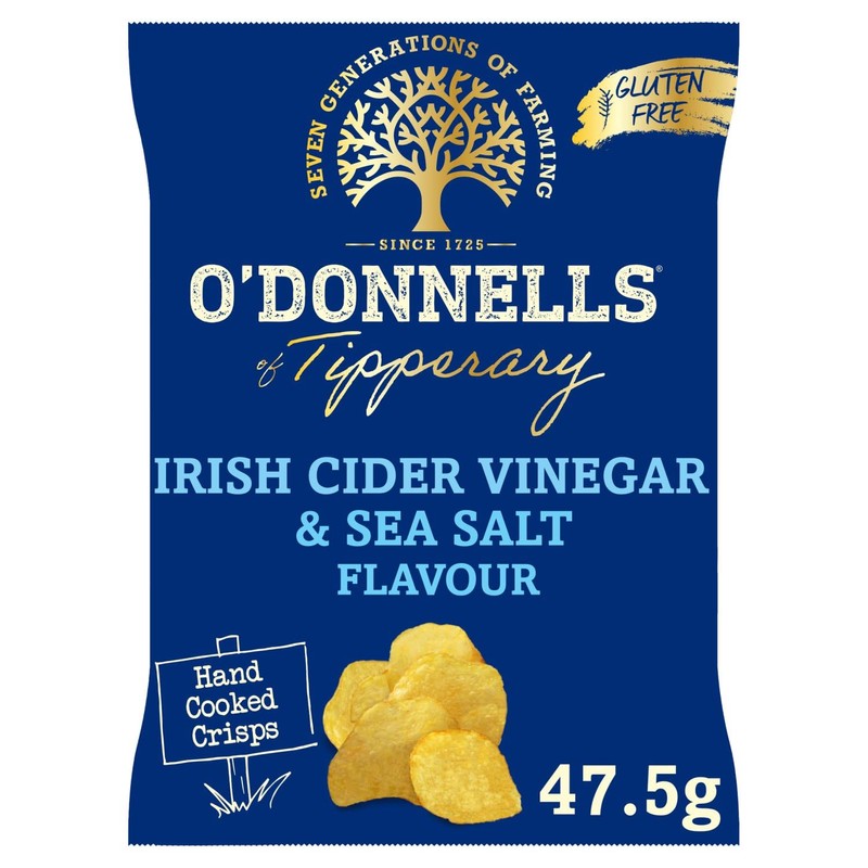 O' Donnells Salt & Vinegar 47.5g (1.7oz) 8 Pack