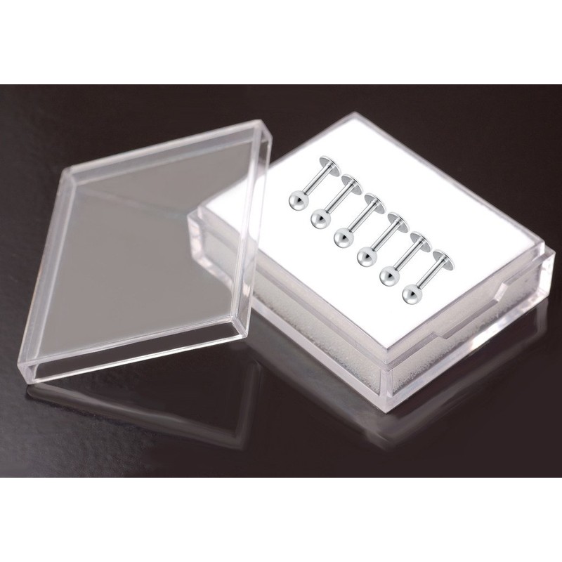 6pcs 16g Labret Lip Stud Monroe Cartilage Tragus Helix Earring