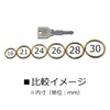 CHAOS Key Ring Keychain Parts, 0.6 inches (16 mm), Brass,